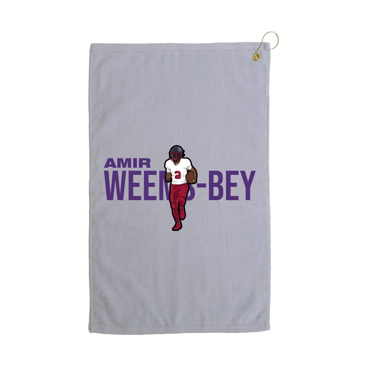 Golf Towel — Player Name in Grey