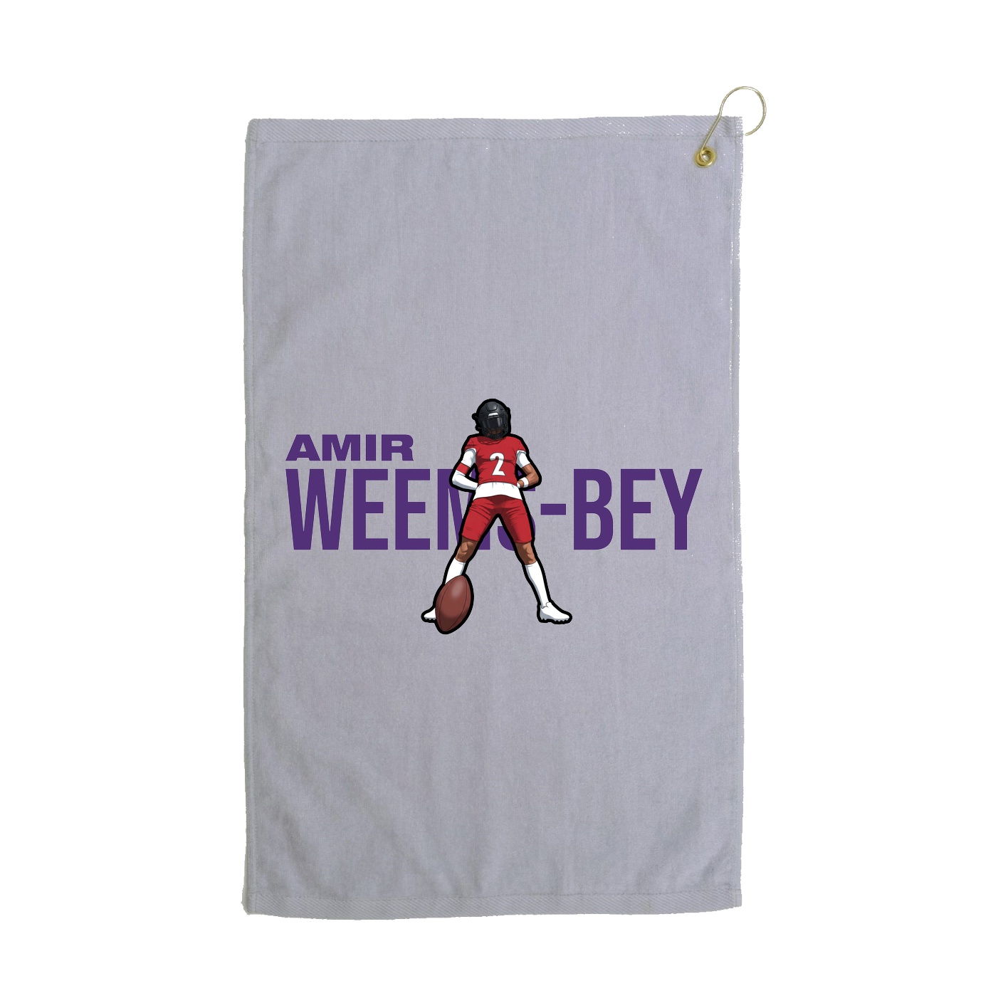 Golf Towel — Player Name in Grey