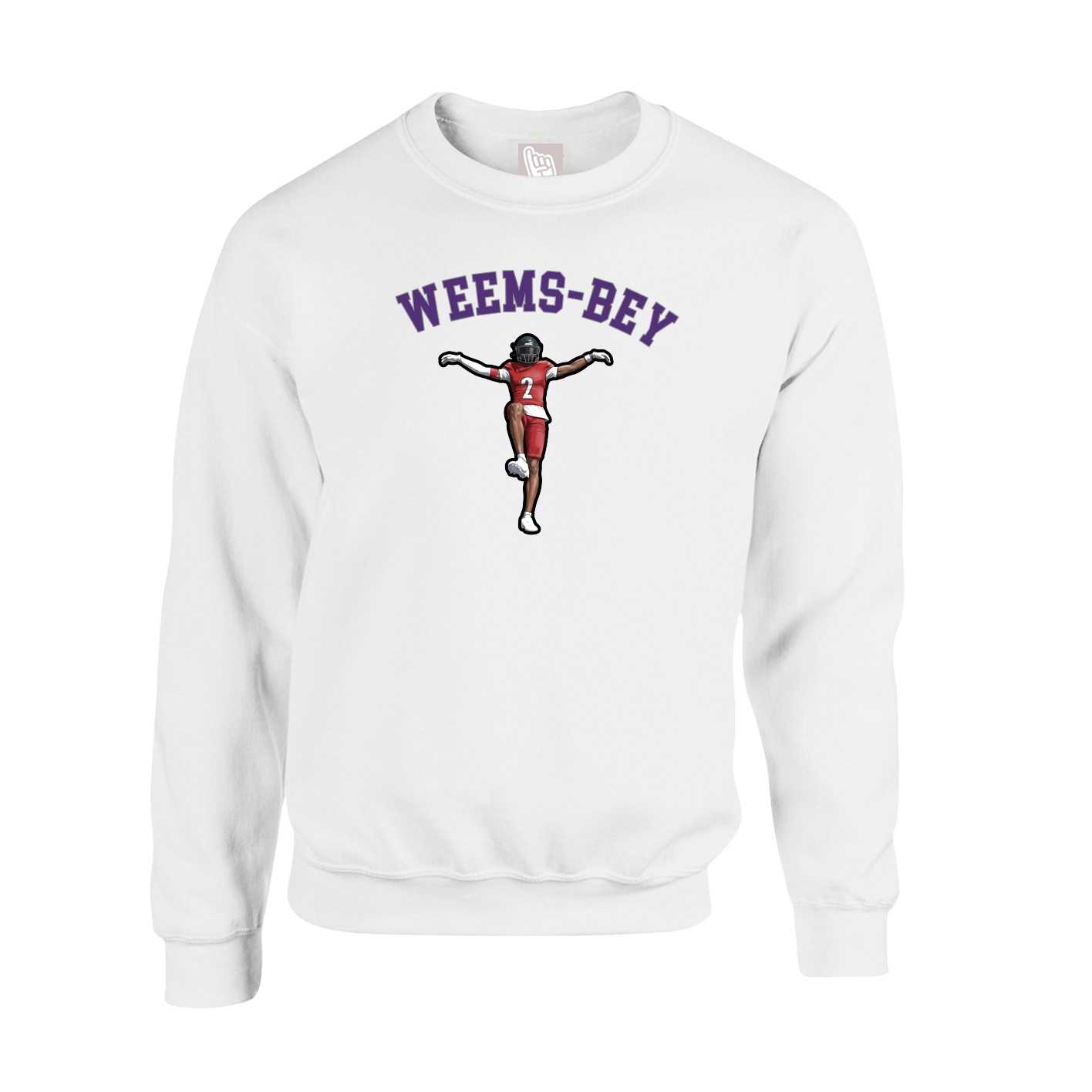Fleece Crew — Shirsey Arch in White