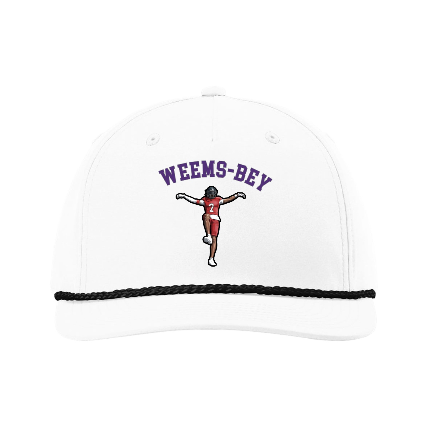Five-Panel Classic Rope Cap — Shirsey Arch in White
