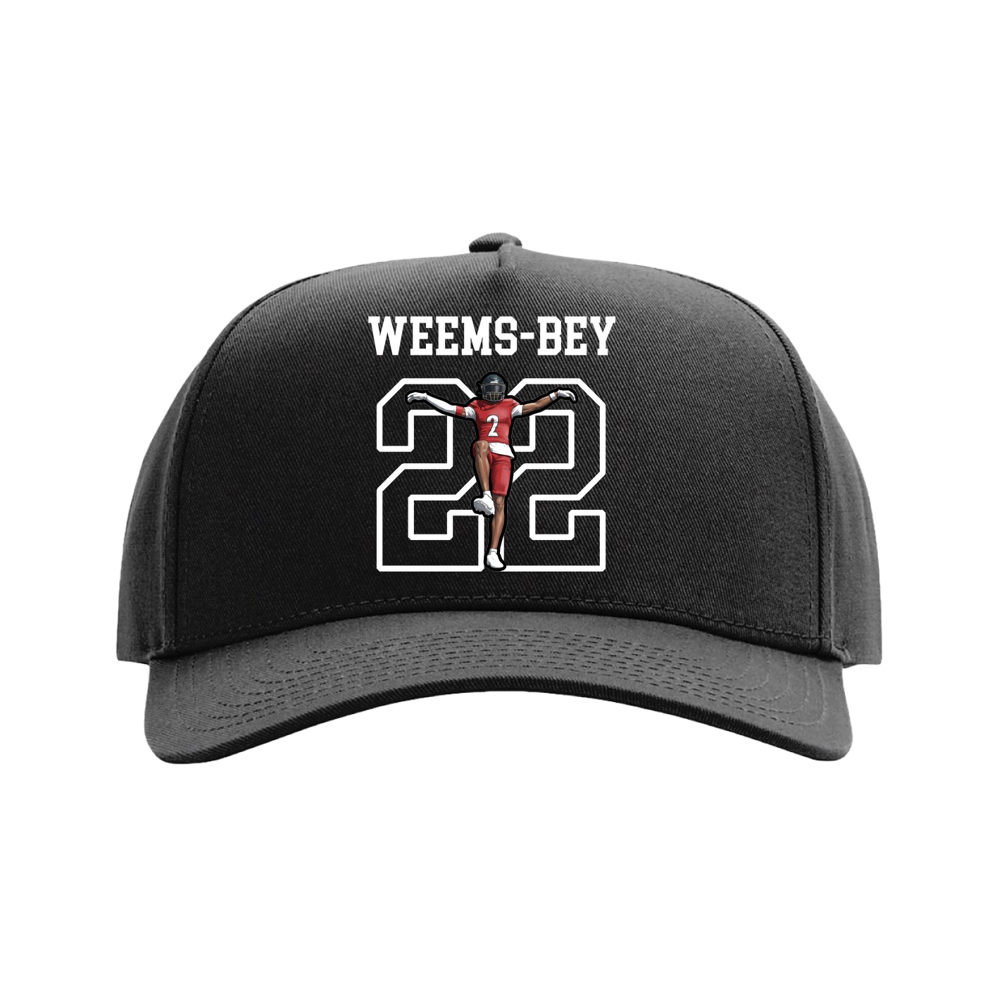 Full Fabric Five-Panel Champ Cap — Shirsey in Black