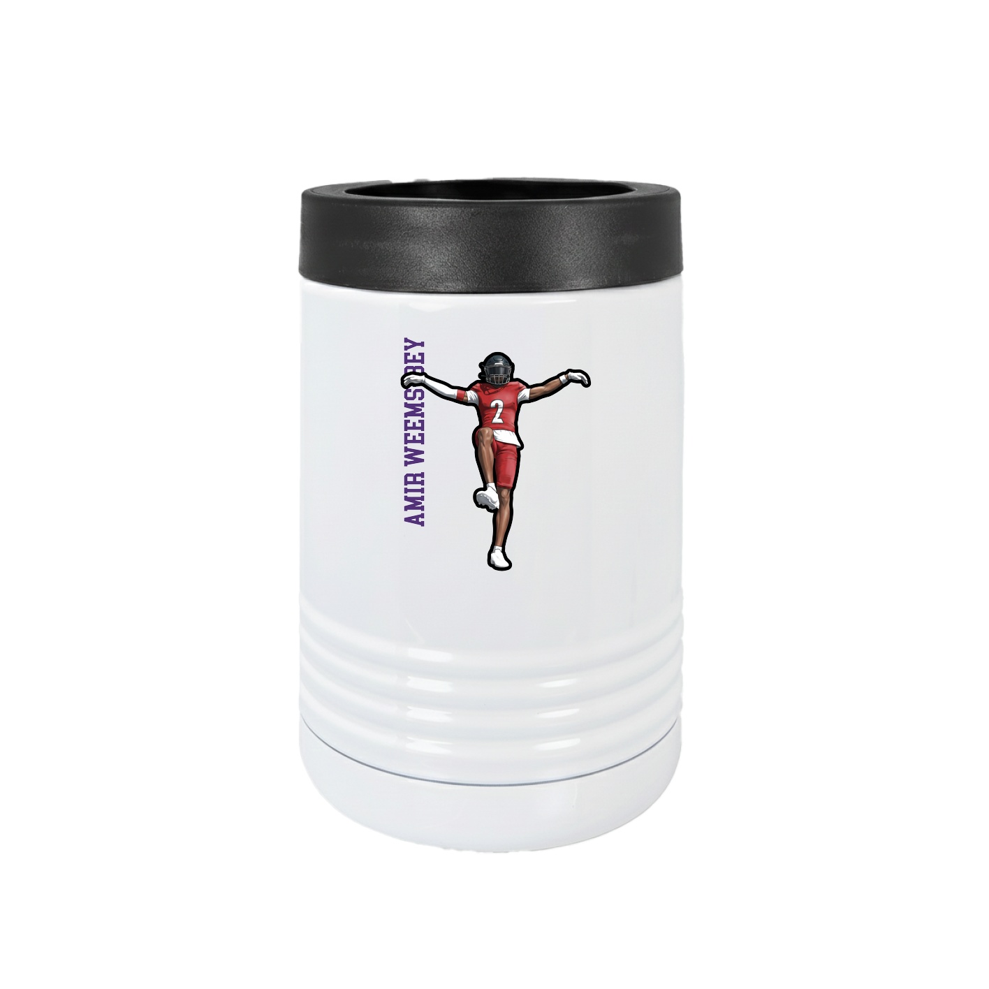 Beverage Holder — Name Vertical in White