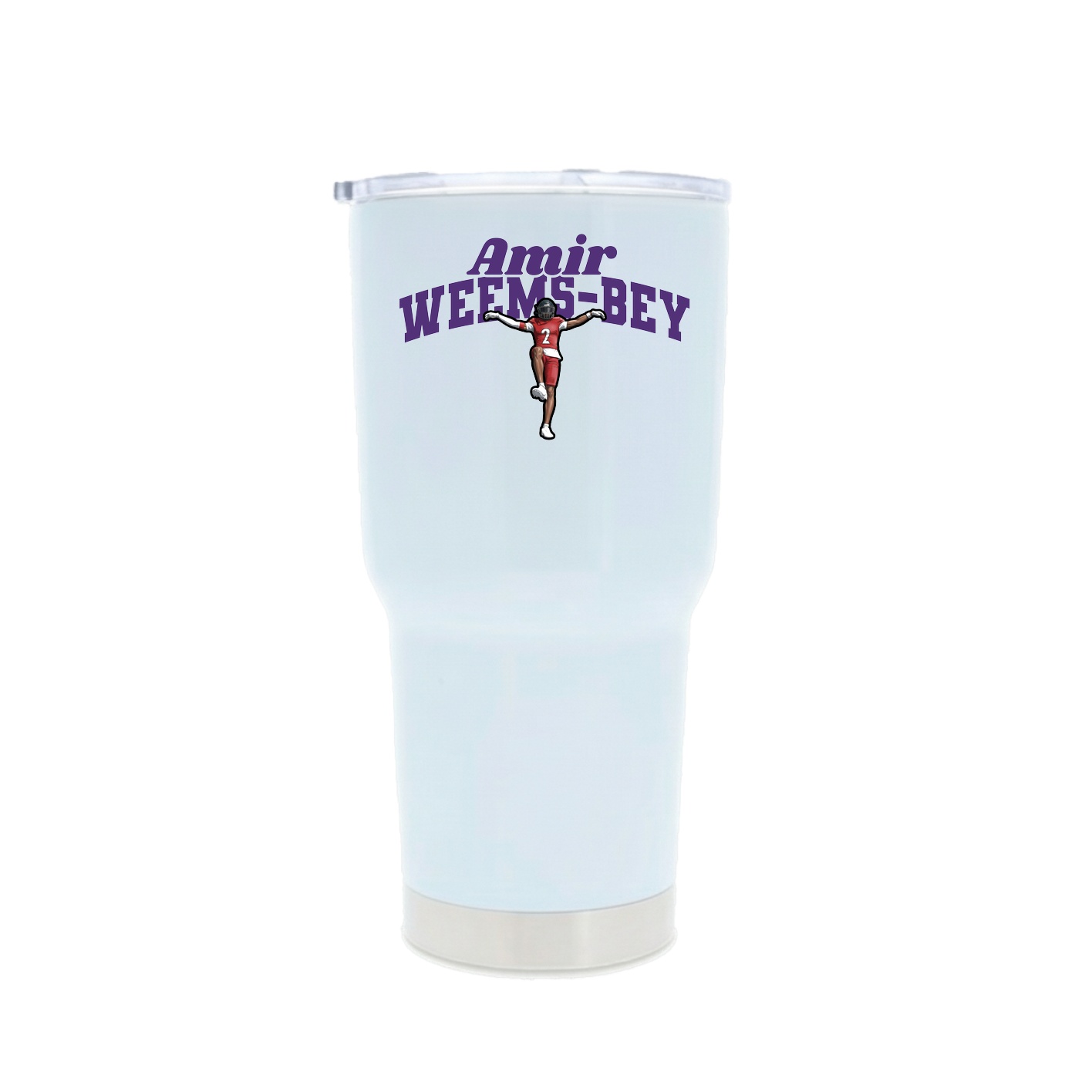30oz Stainless Steel Tumbler — Signature Arch in White