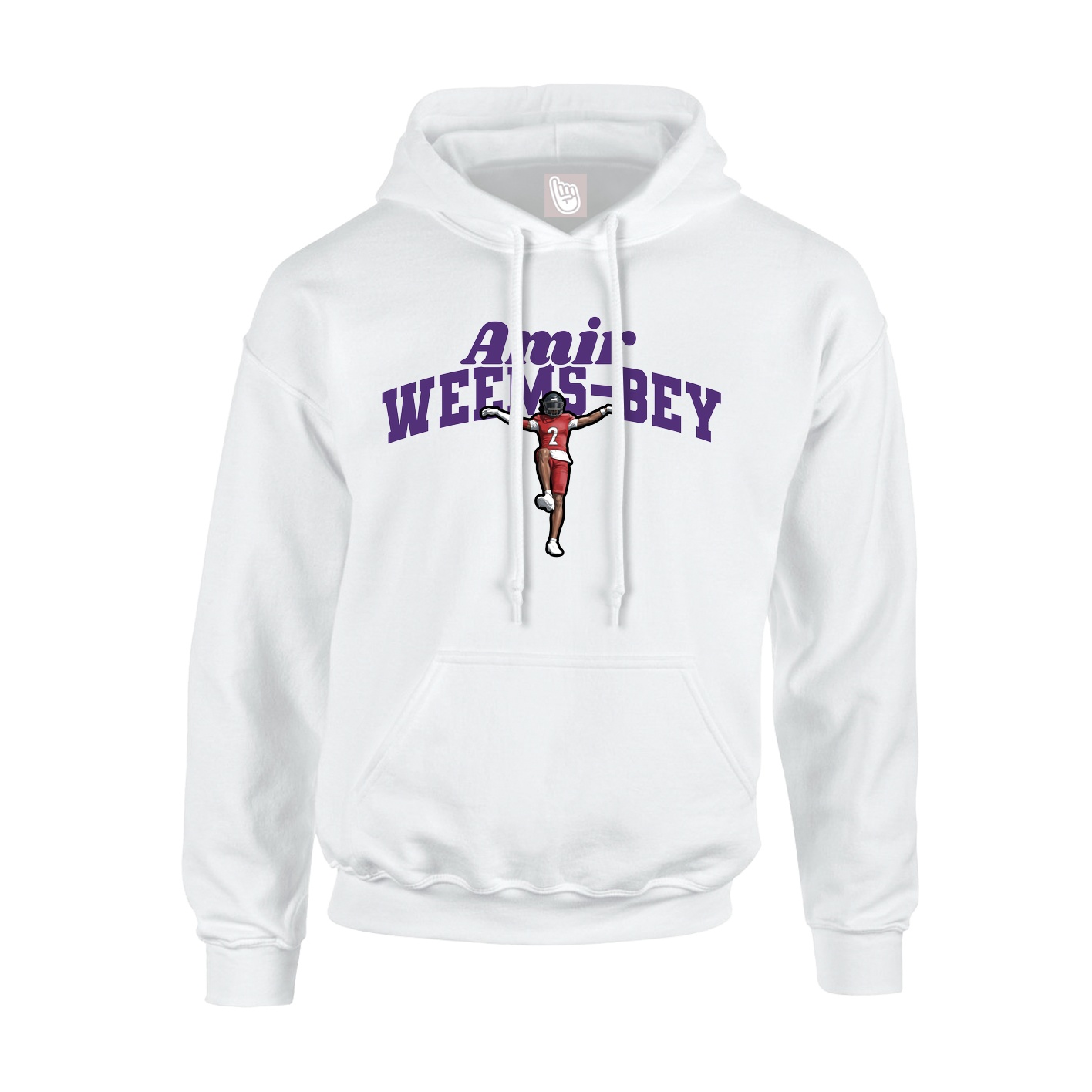 Hoodie — Signature Arch in White