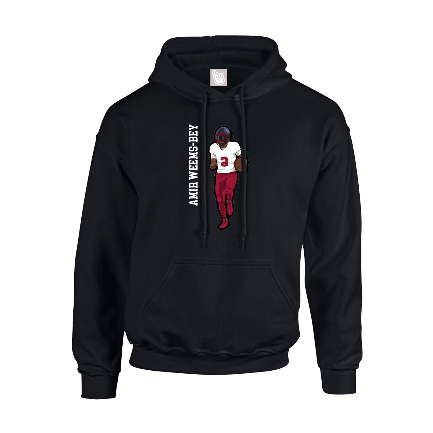 Hoodie — Name Vertical in Black