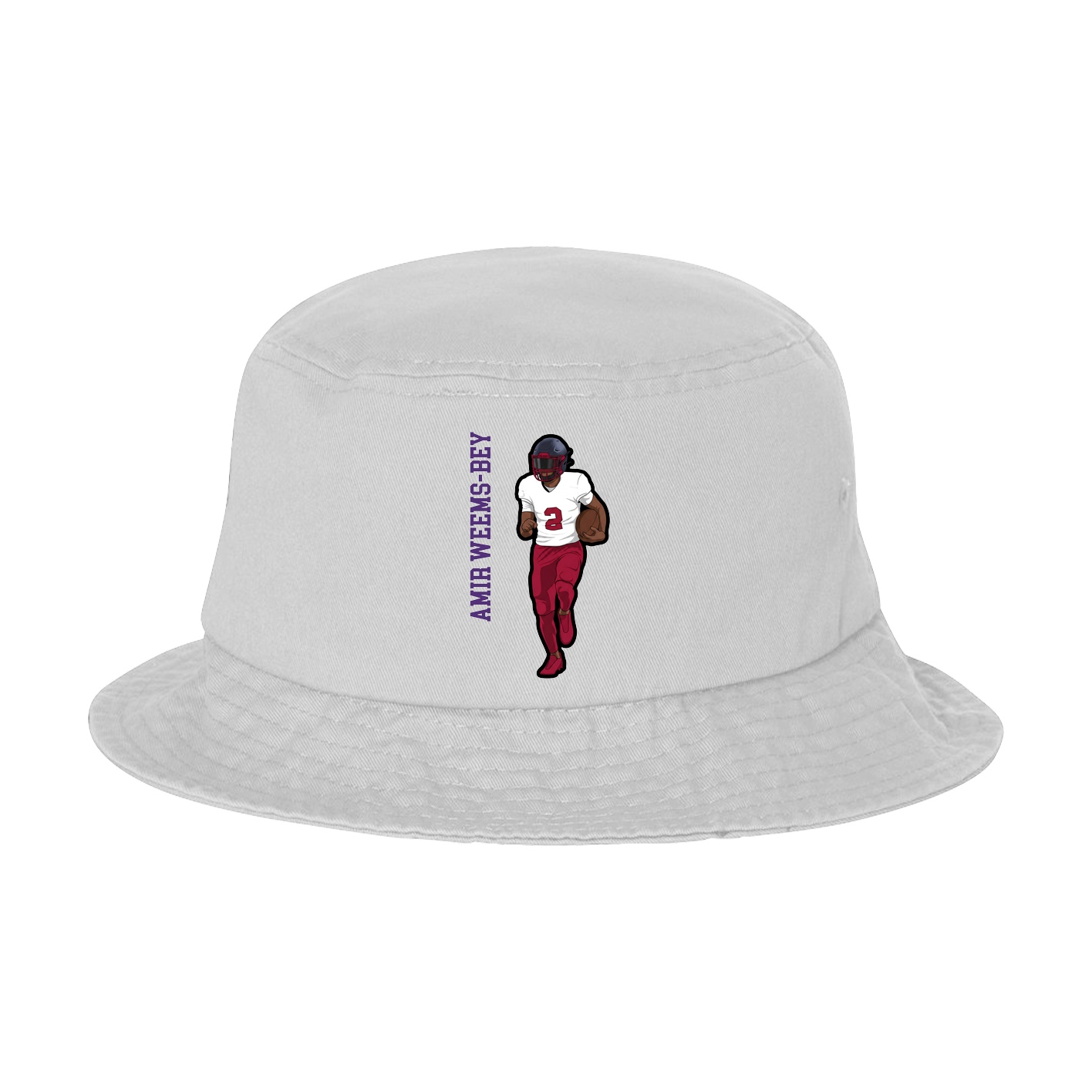 Bucket Cap — Name Vertical in White