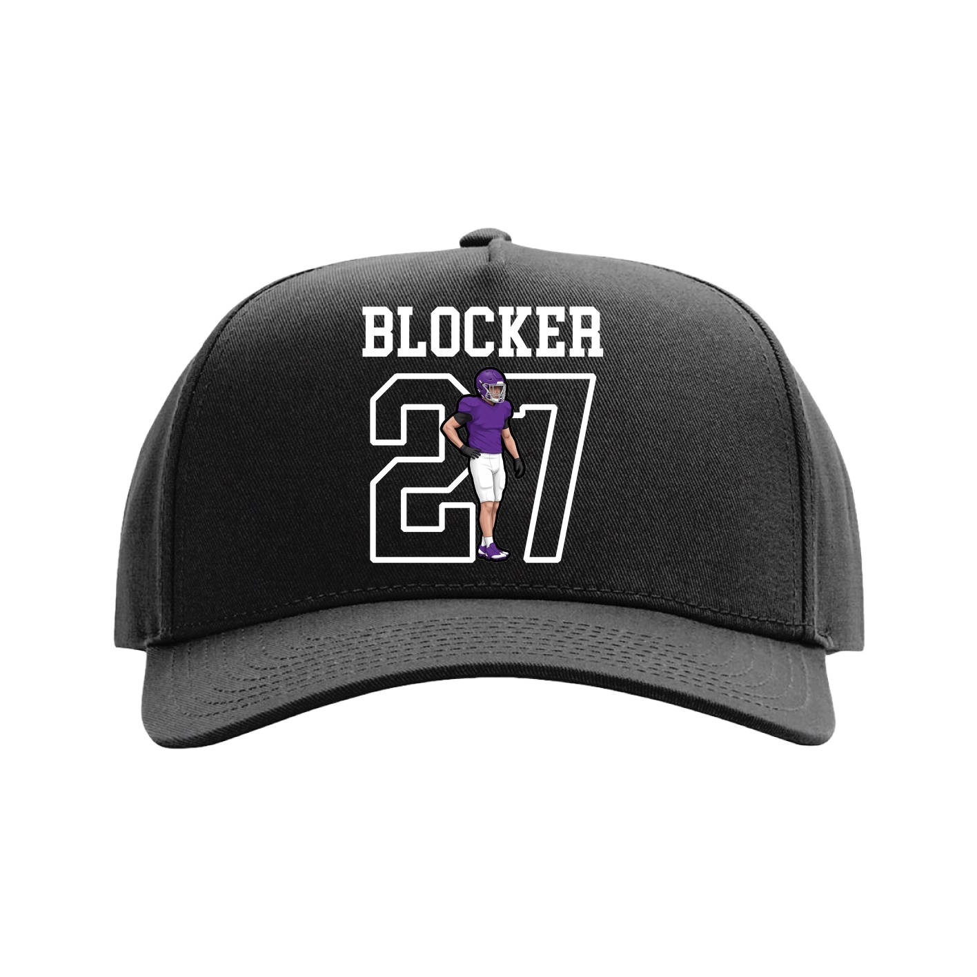 Full Fabric Five-Panel Champ Cap — Shirsey in Black