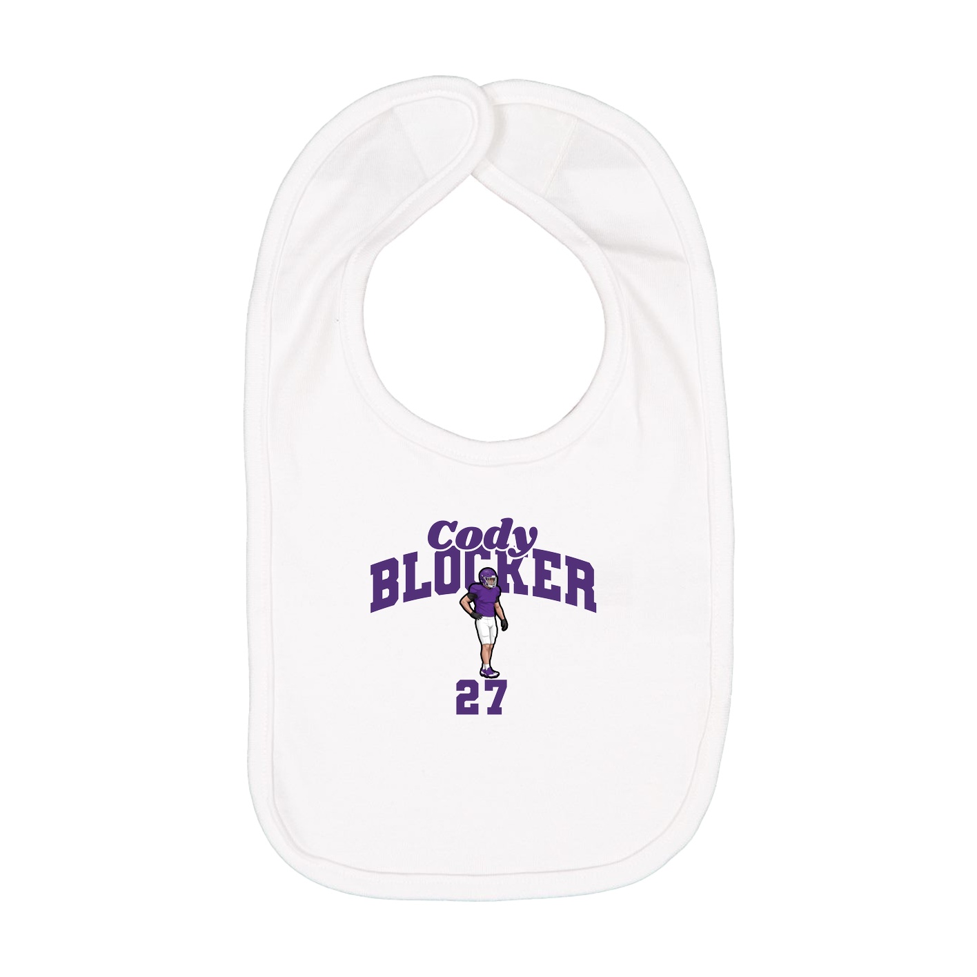 Infant Bib — Signature Arch in White
