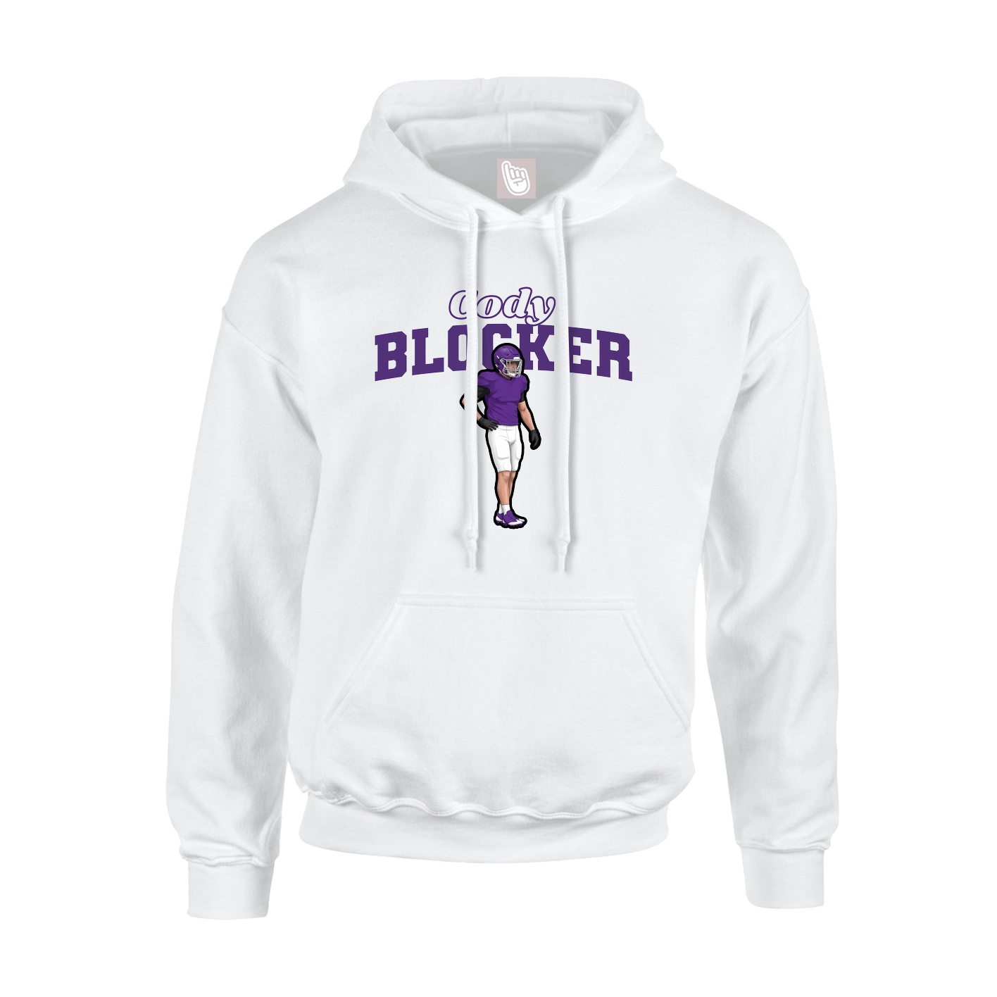 Hoodie — Name Arch in White
