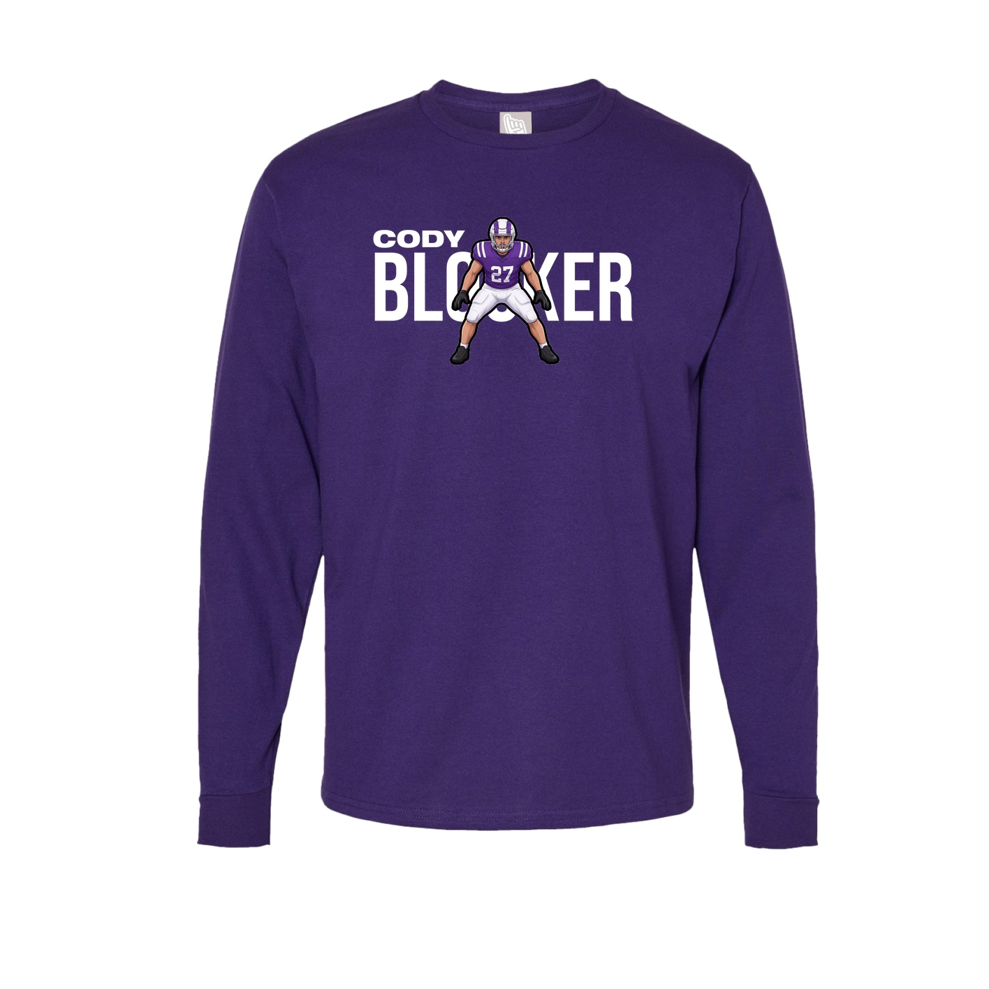 Long Sleeve Tee — Player Name in Purple