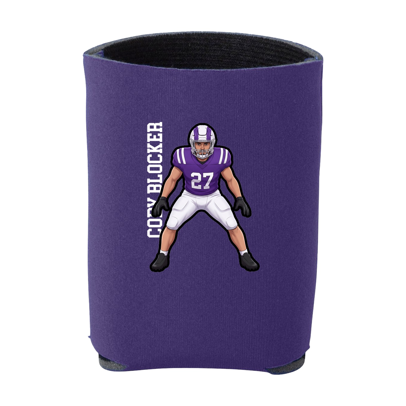 Can Holder — Name Vertical in Purple