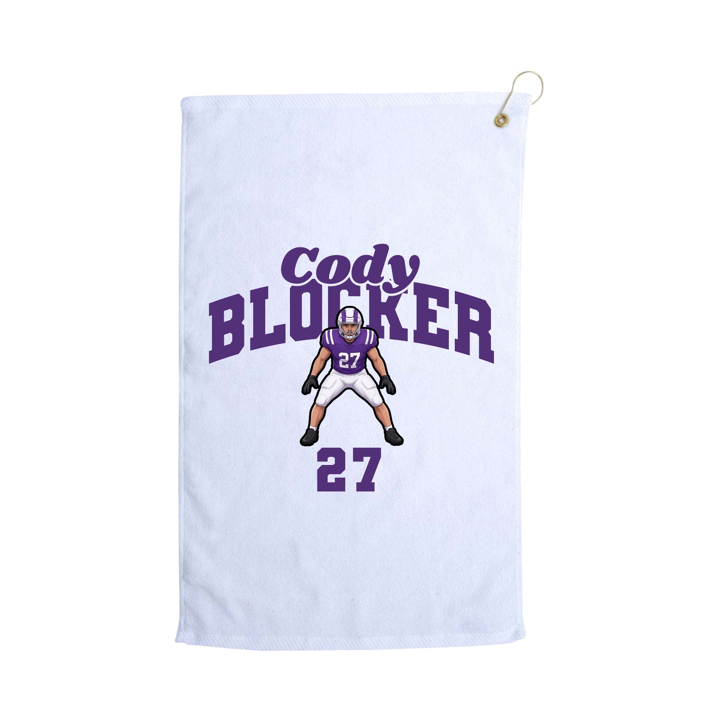 Golf Towel — Signature Arch in White