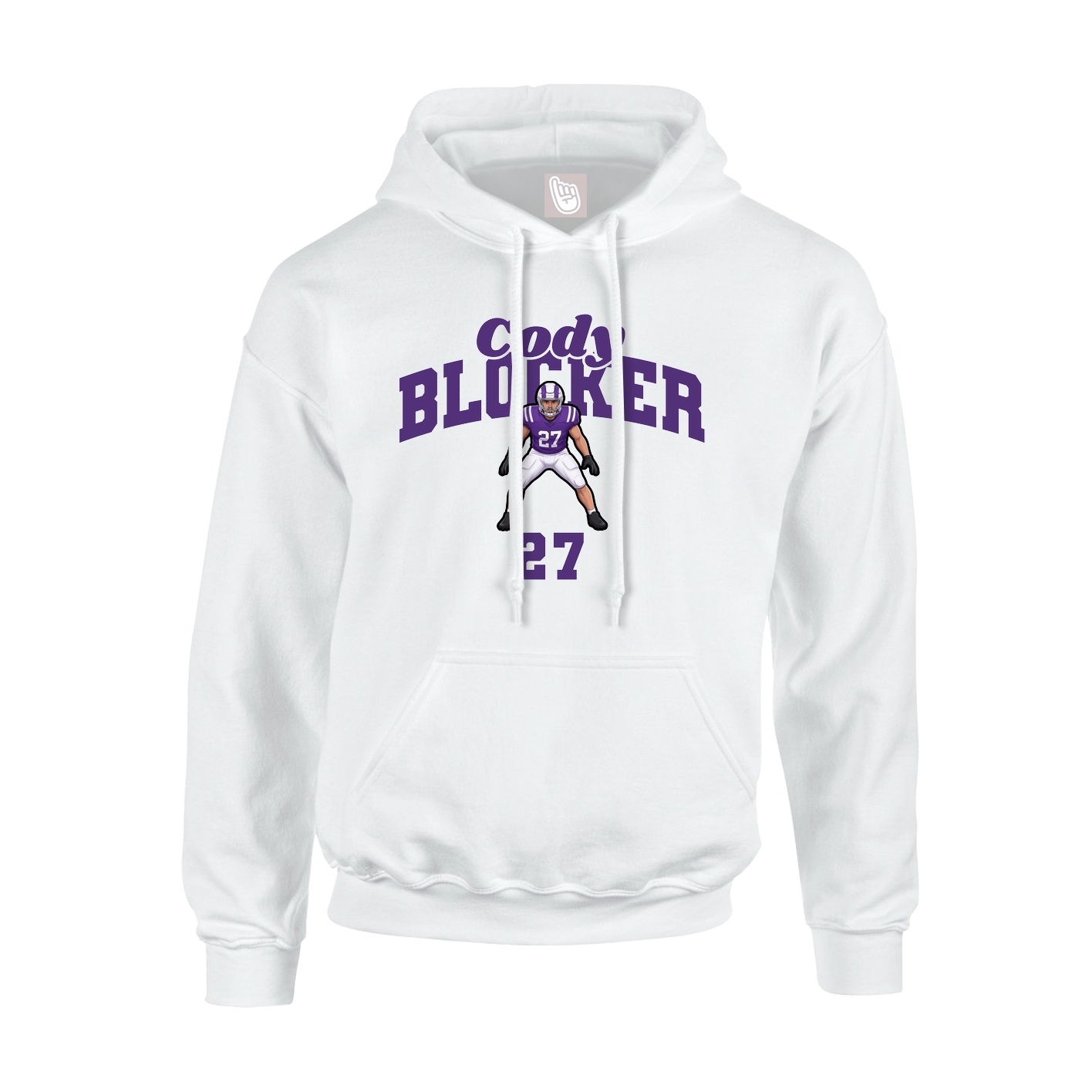 Hoodie — Signature Arch in White