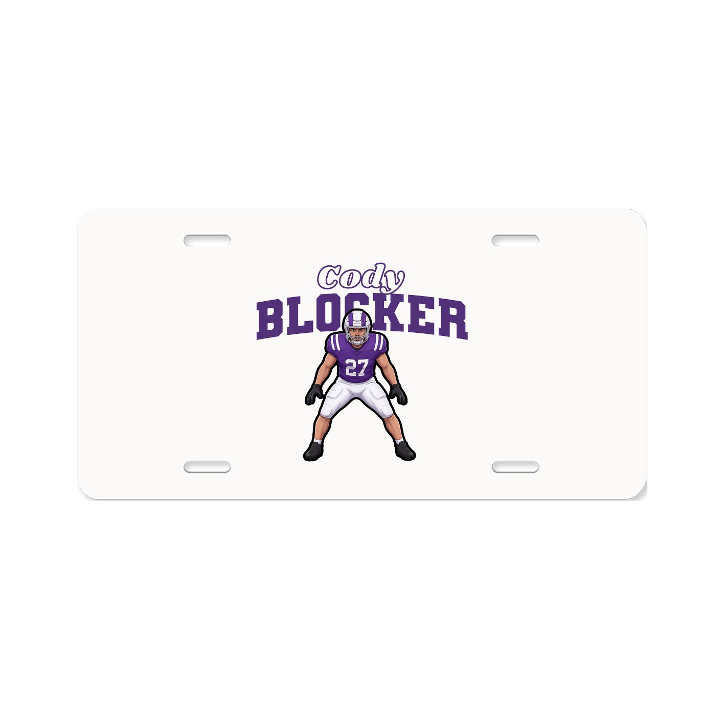 License Plate — Name Arch in Classic