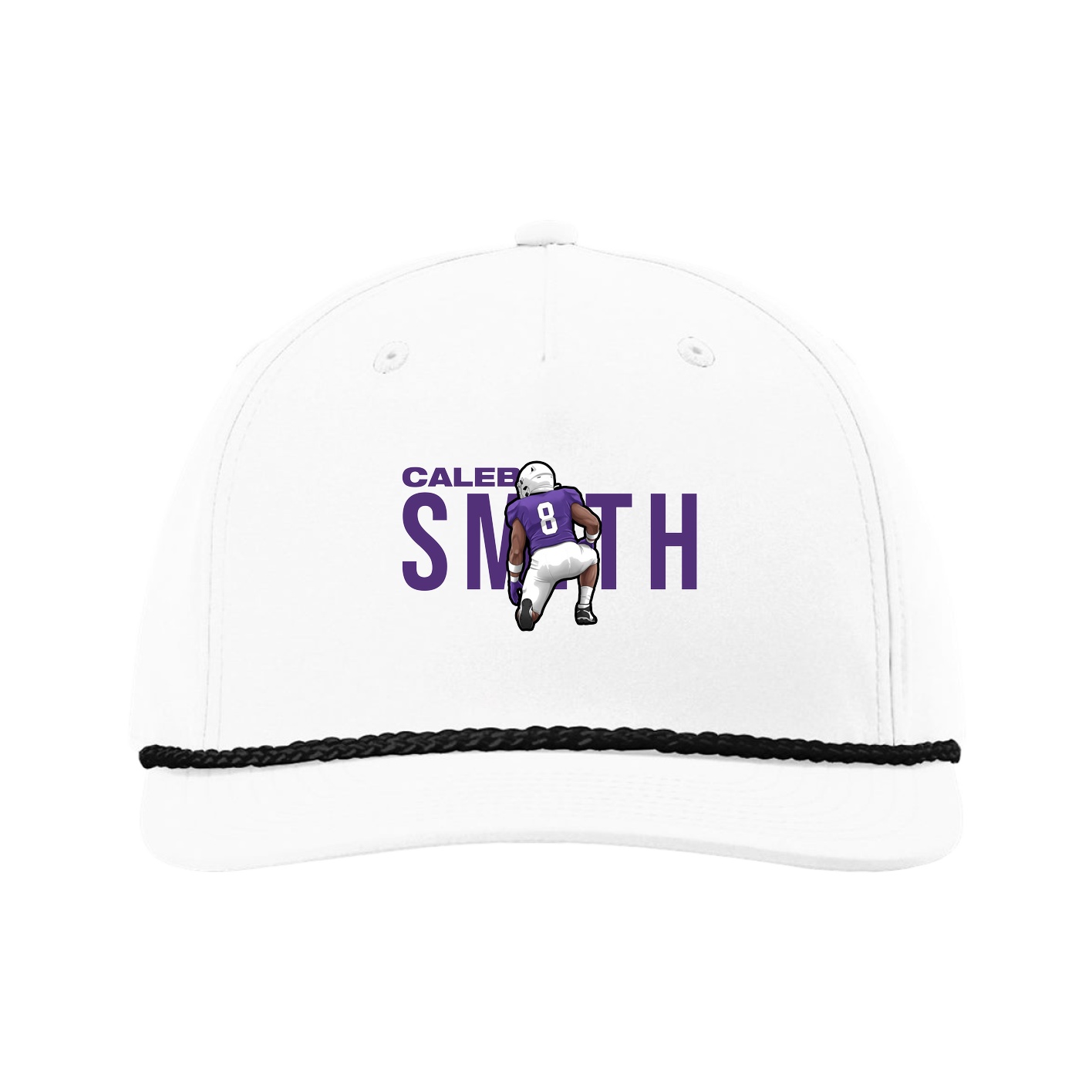 Five-Panel Classic Rope Cap — Player Name in White