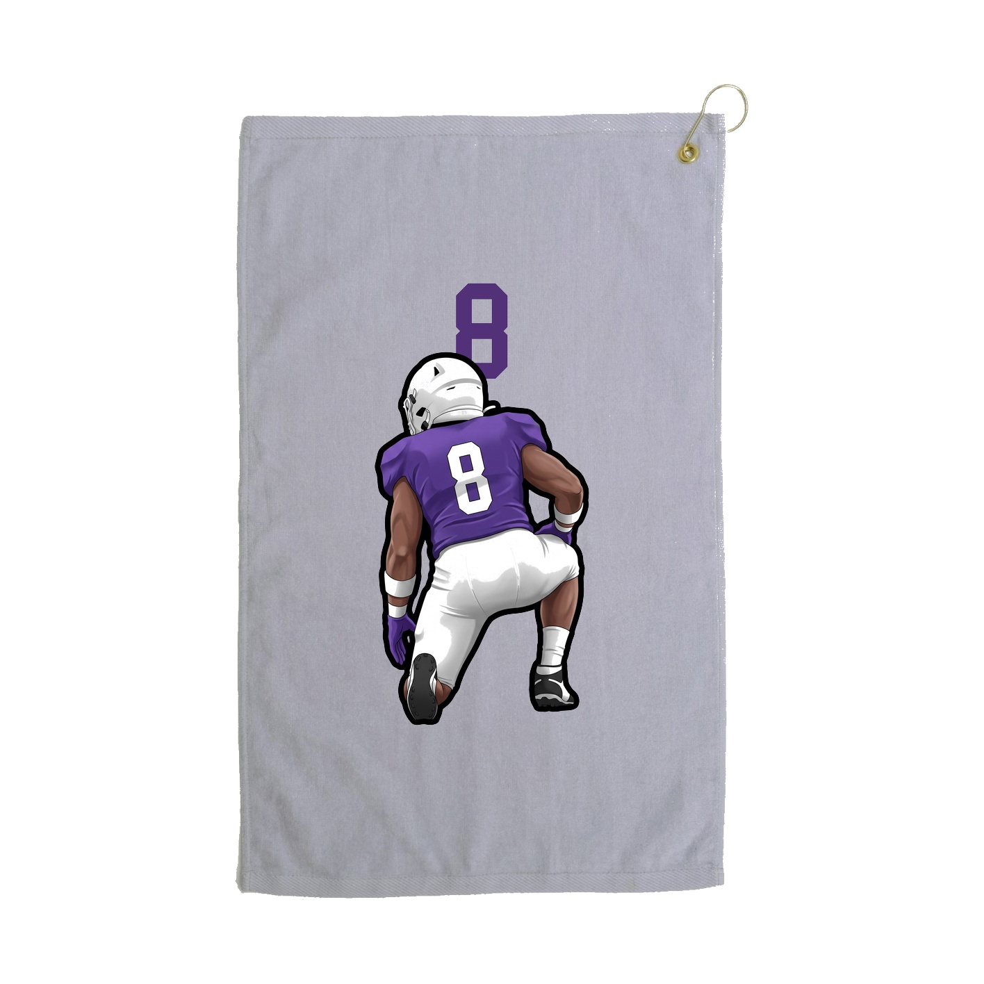 Golf Towel — Number Top in Grey