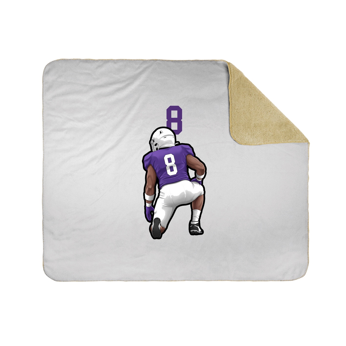 Throw Blanket — Number Top in White