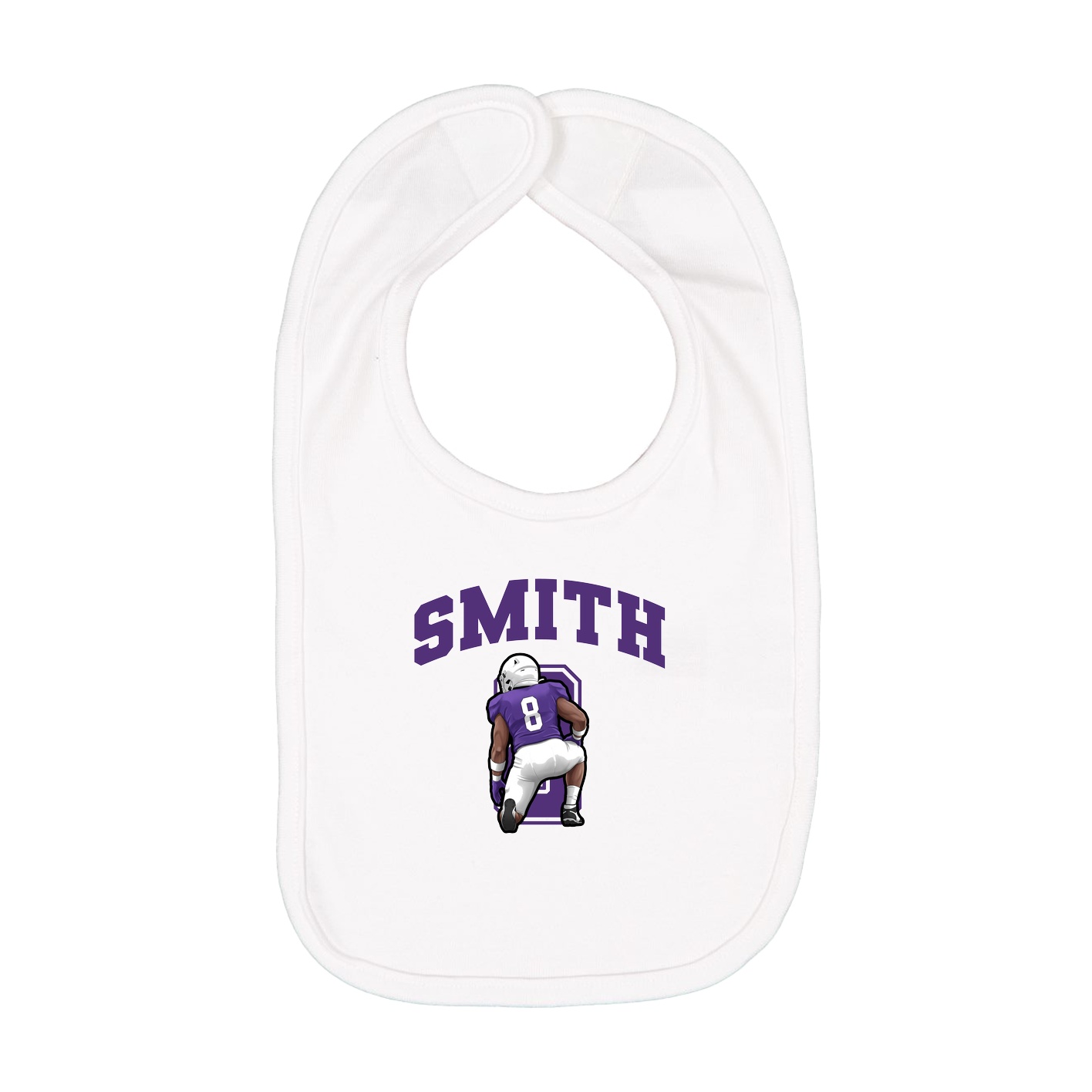 Infant Bib — Number in White