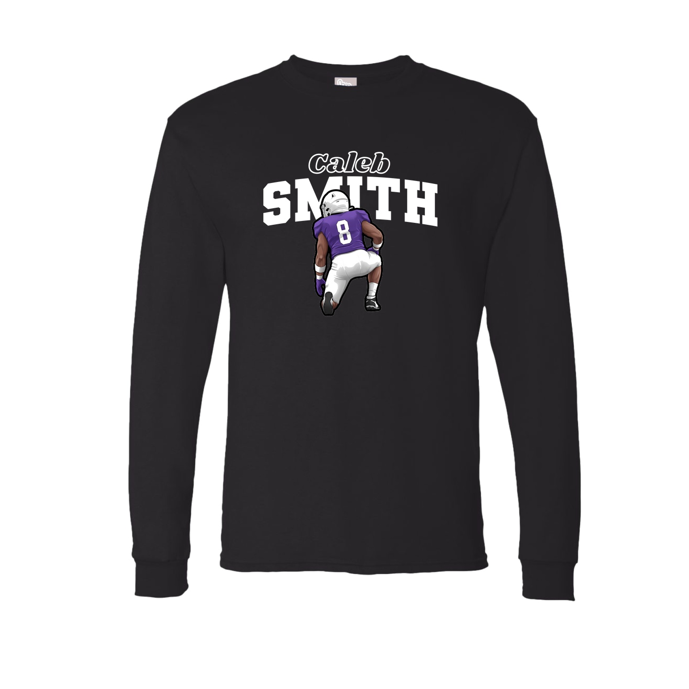 Long Sleeve Tee — Name Arch in Black