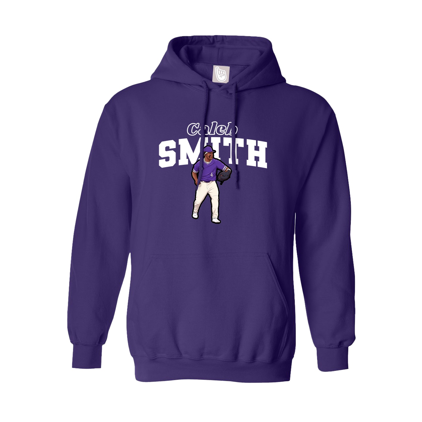 Hoodie — Name Arch in Purple