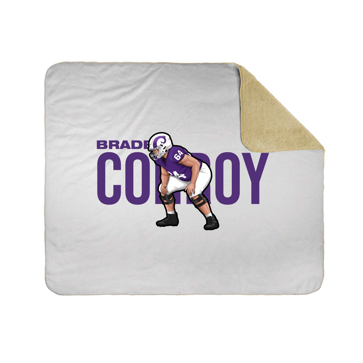 Throw Blanket — Player Name in White