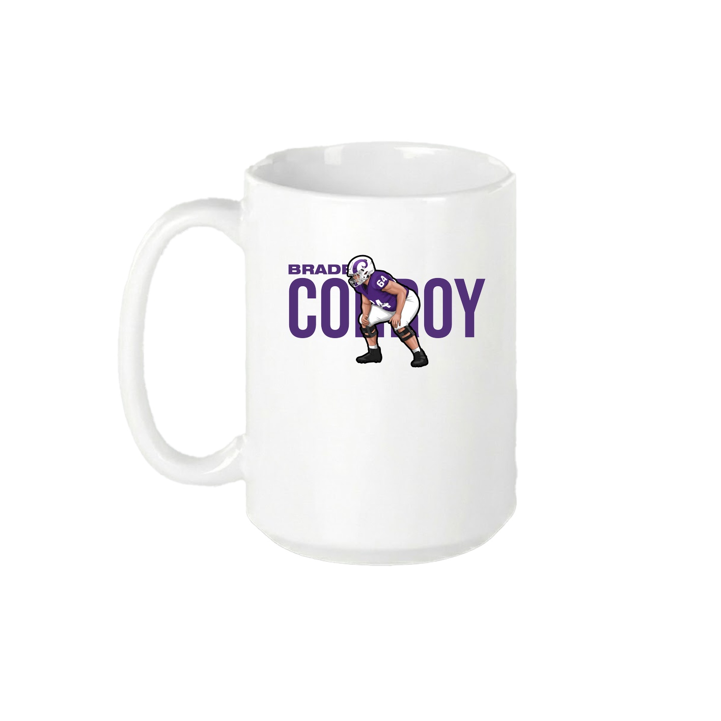 15oz Coffee Mug — Player Name in White