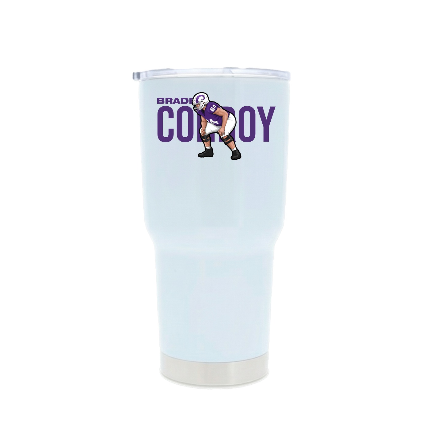 30oz Stainless Steel Tumbler — Player Name in White