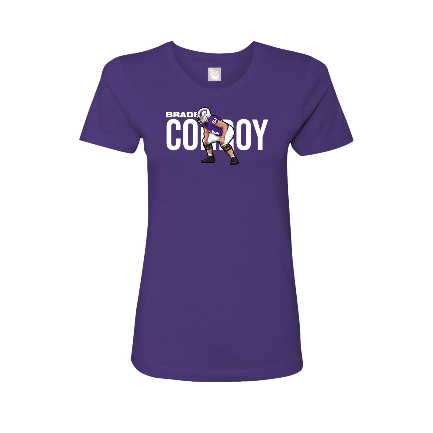 Fitted Women's Tee — Player Name in Purple