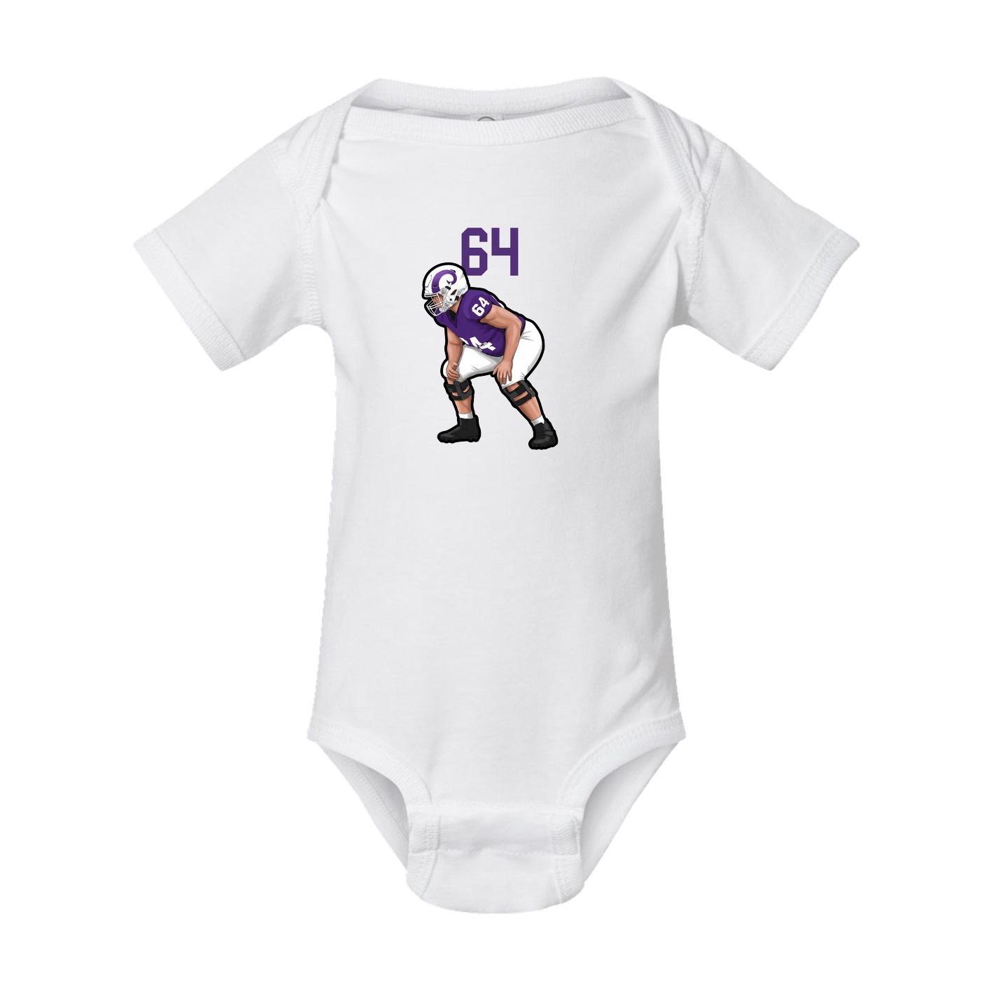 Baby Onesie — Number Top in White