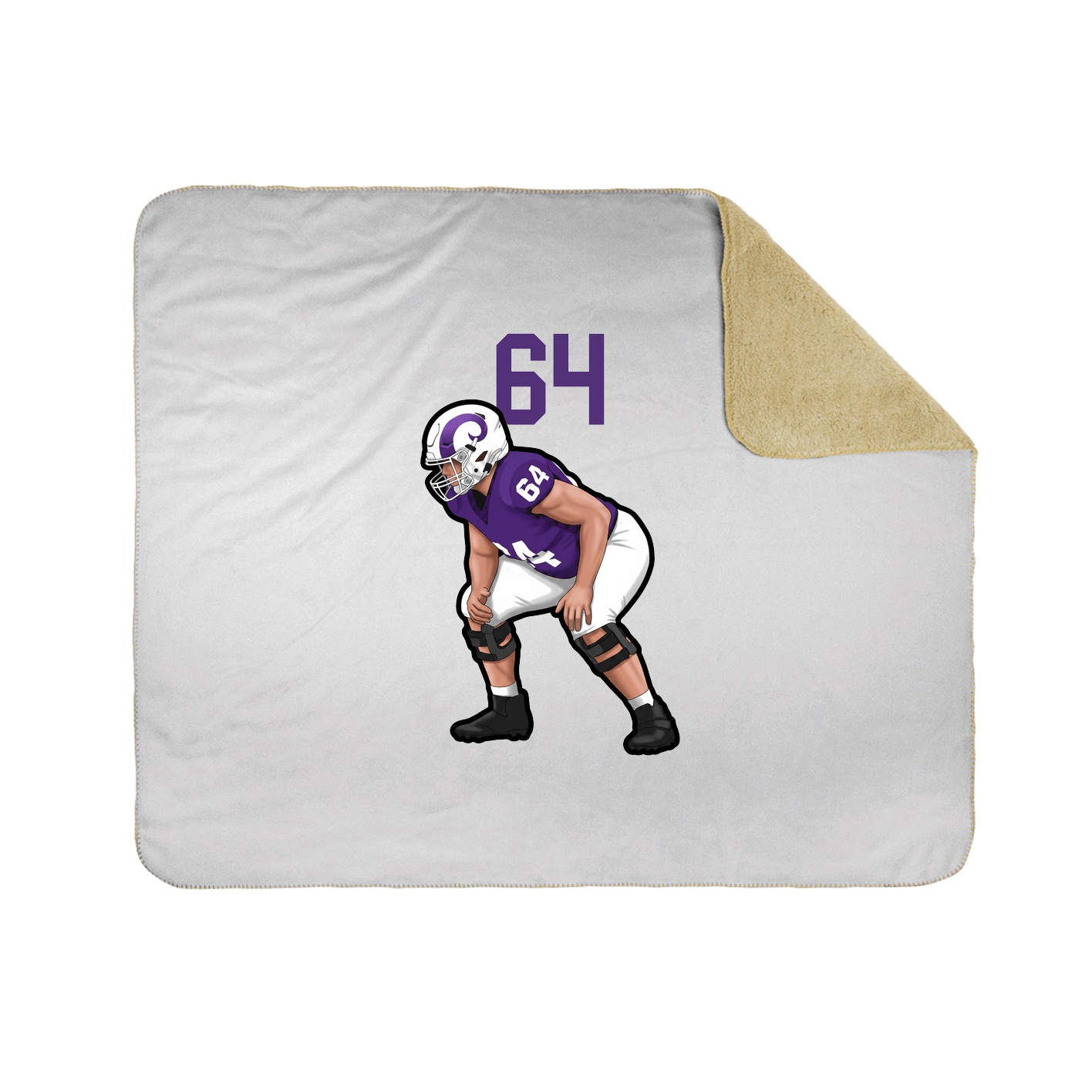 Throw Blanket — Number Top in White