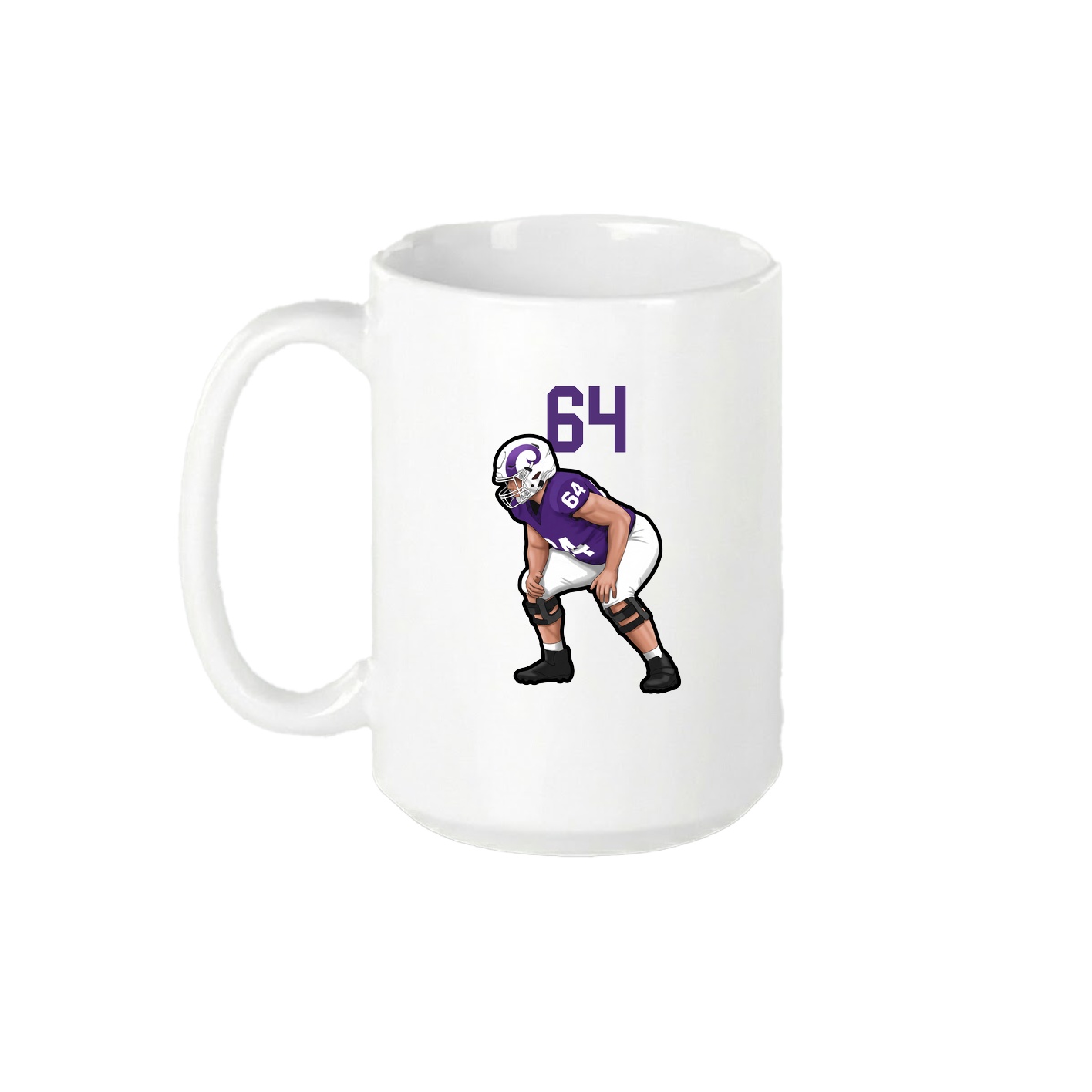 15oz Coffee Mug — Number Top in White