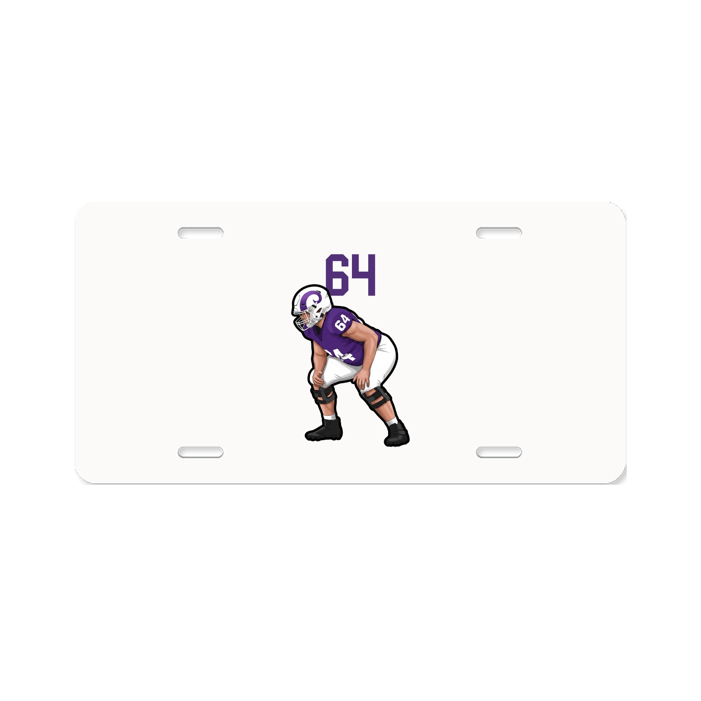 License Plate — Number Top in Classic