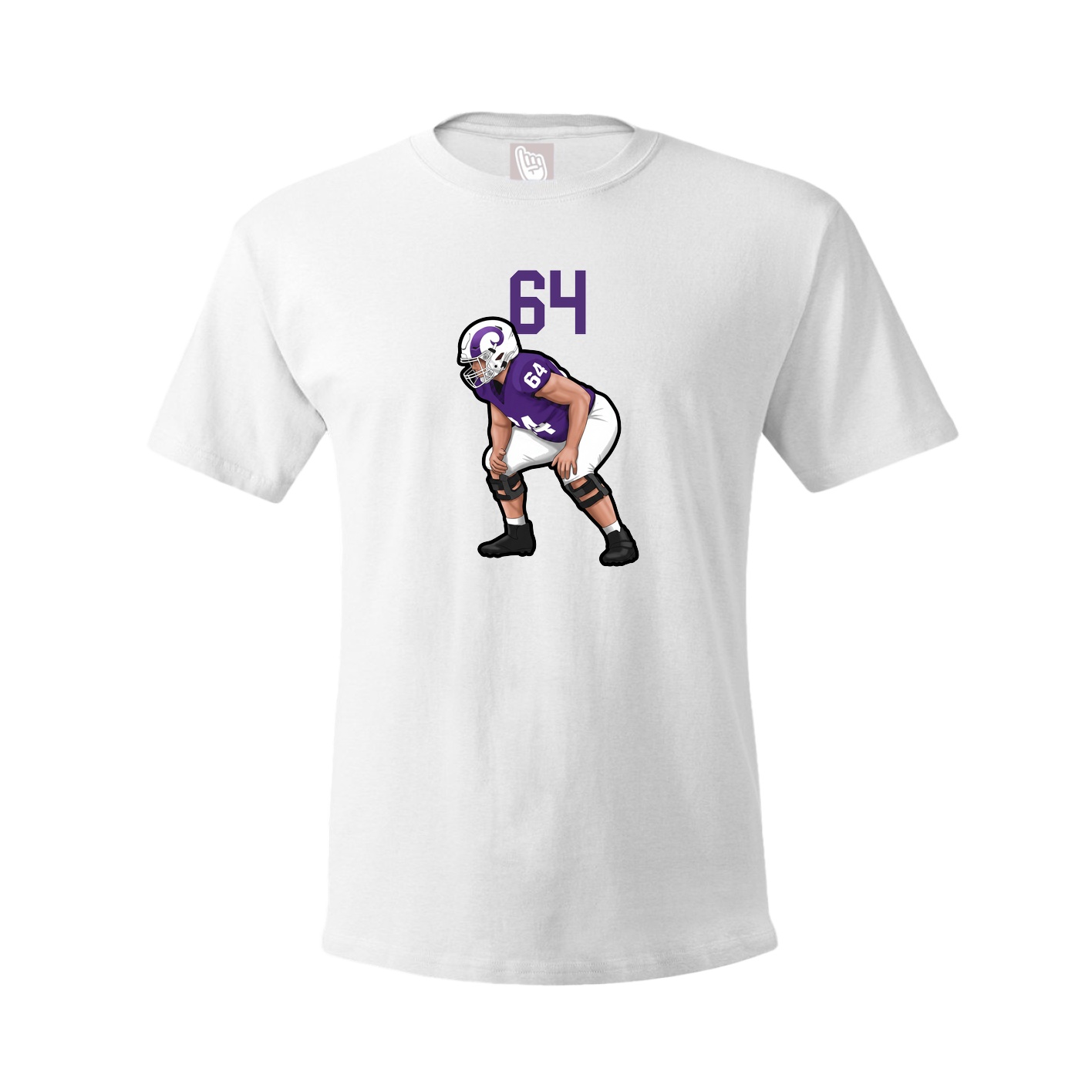 Youth Tee — Number Top in White
