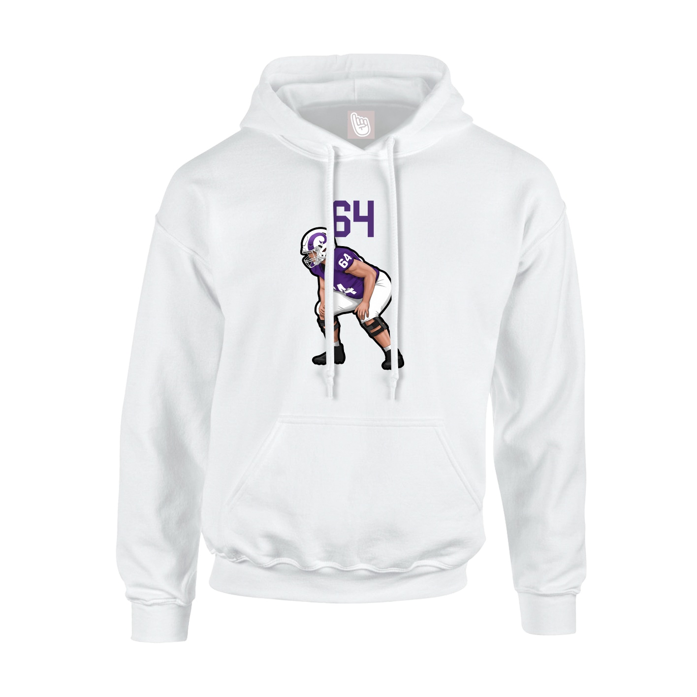 Hoodie — Number Top in White