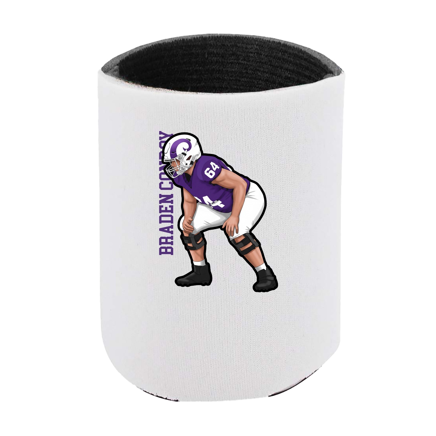 Can Holder — Name Vertical in White