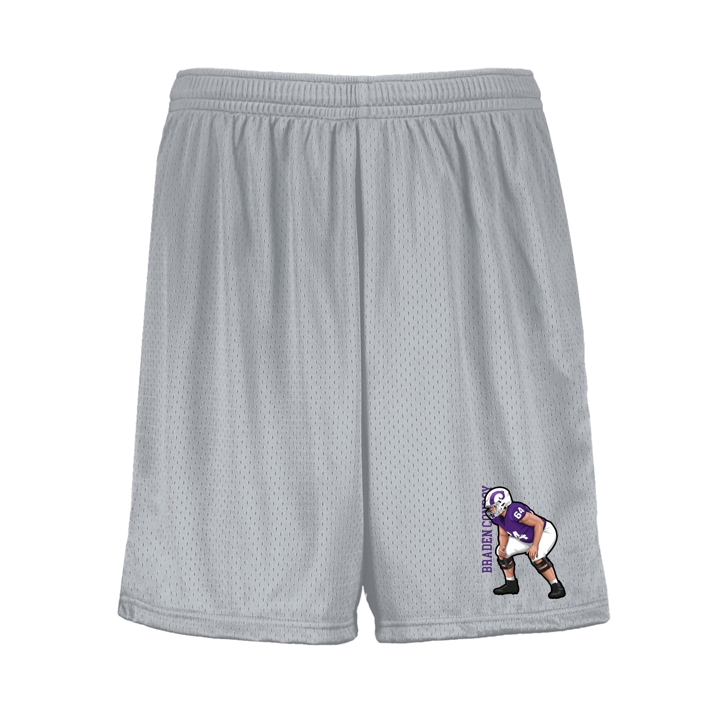 Shorts — Name Vertical in Silver