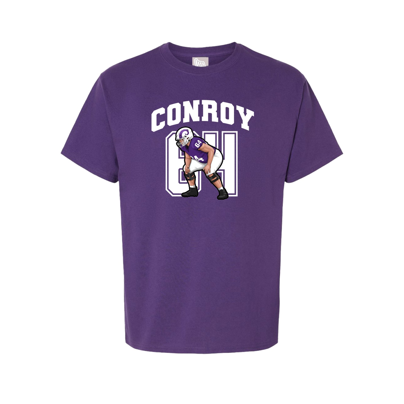 Youth Tee — Number in Purple