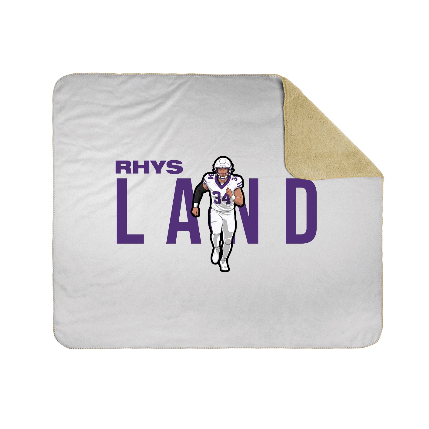 Throw Blanket — Player Name in White