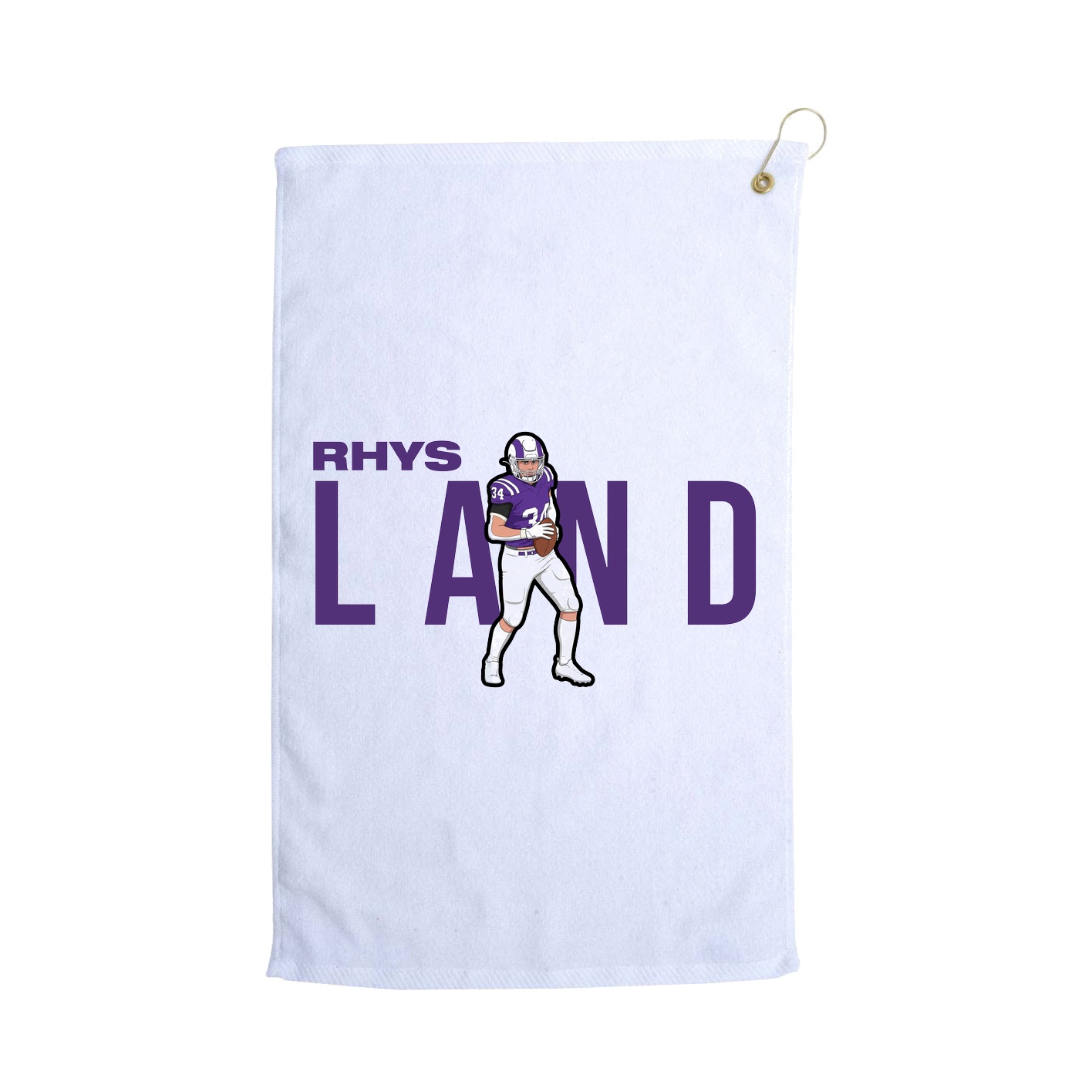 Golf Towel — Player Name in White
