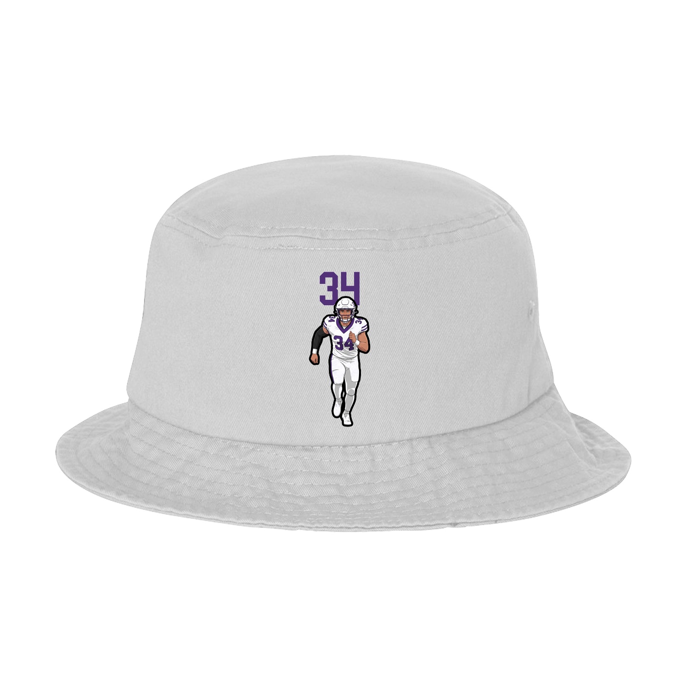 Bucket Cap — Number Top in White