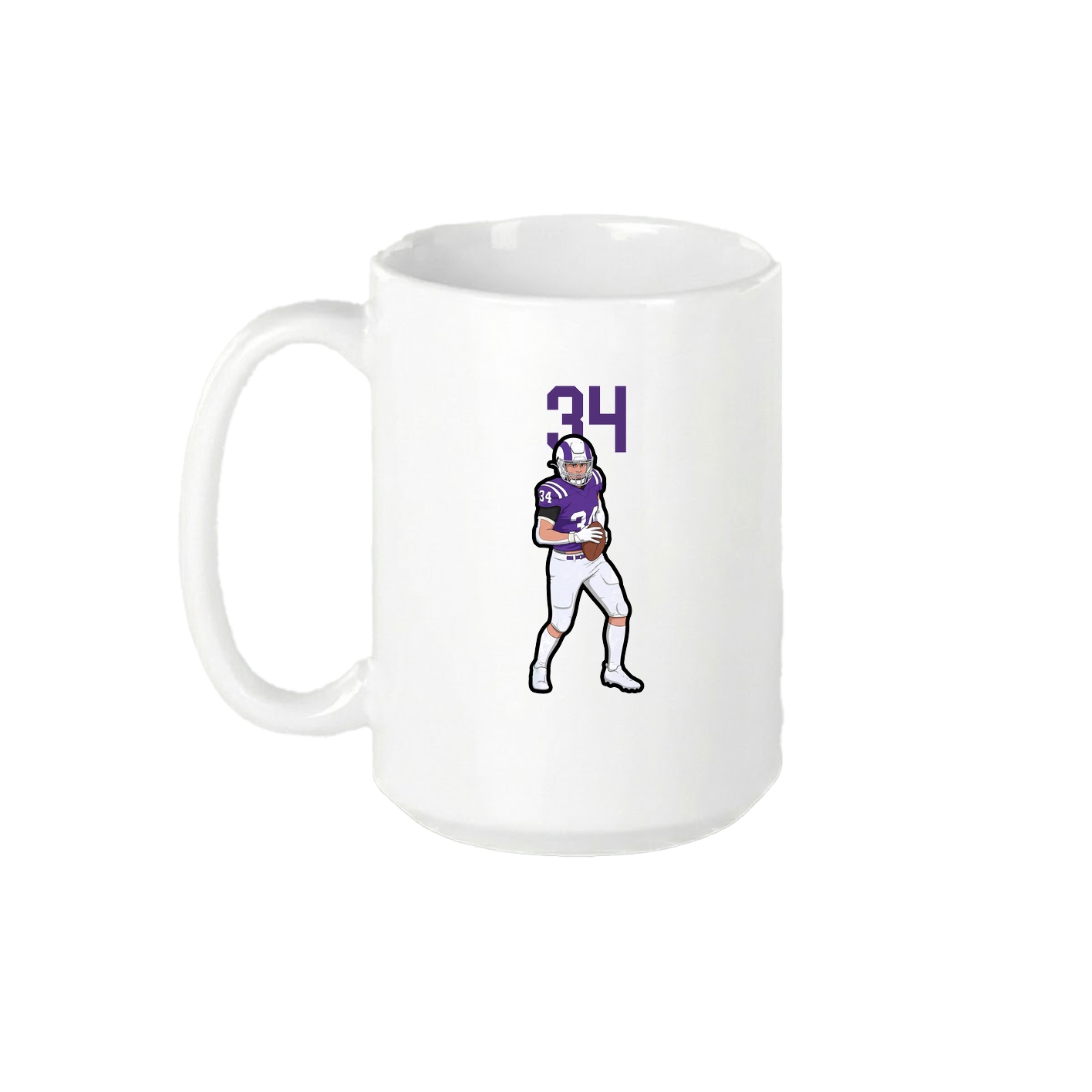 15oz Coffee Mug — Number Top in White