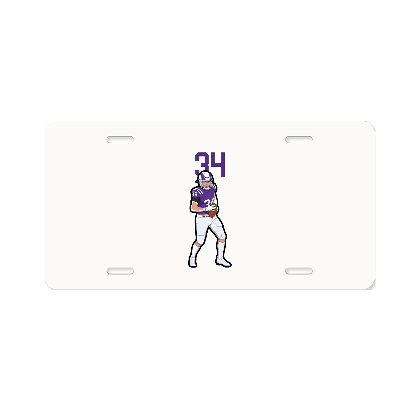 License Plate — Number Top in Classic