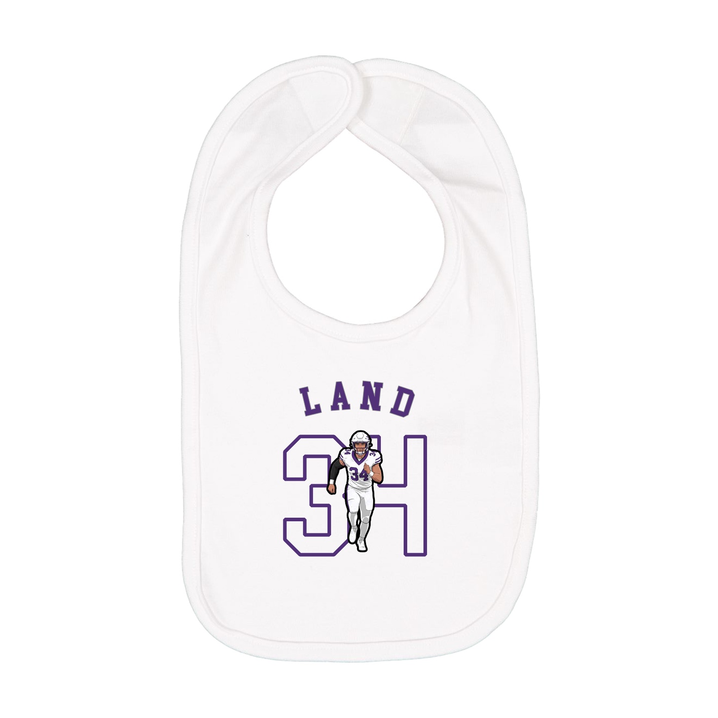 Infant Bib — Shirsey Arch in White
