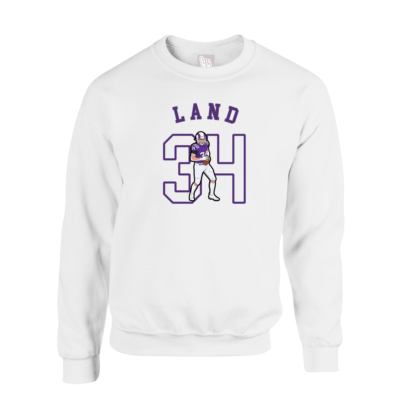 Fleece Crew — Shirsey Arch in White