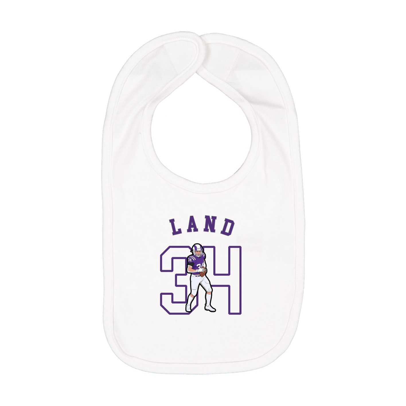 Infant Bib — Shirsey Arch in White