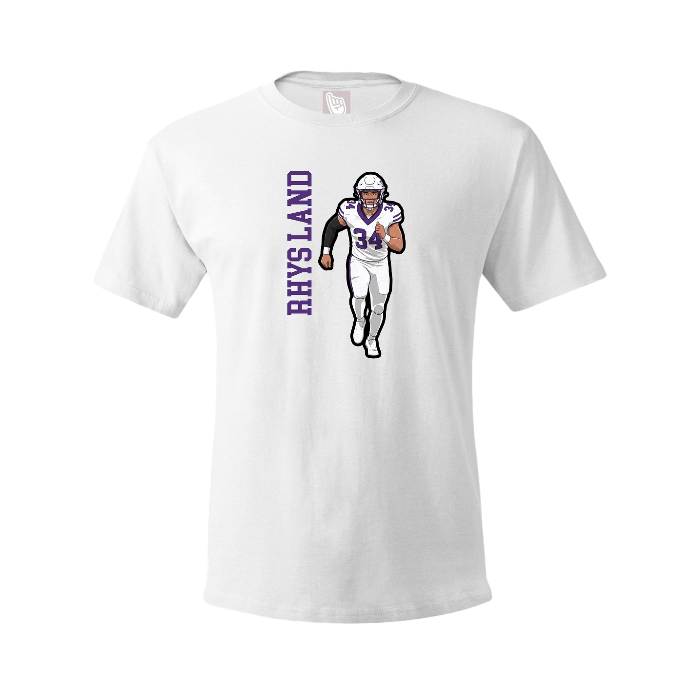 Tee — Name Vertical in White