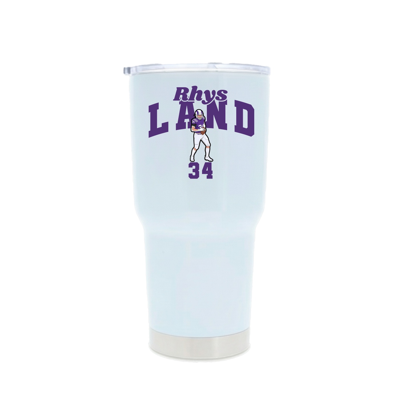 30oz Stainless Steel Tumbler — Signature Arch in White