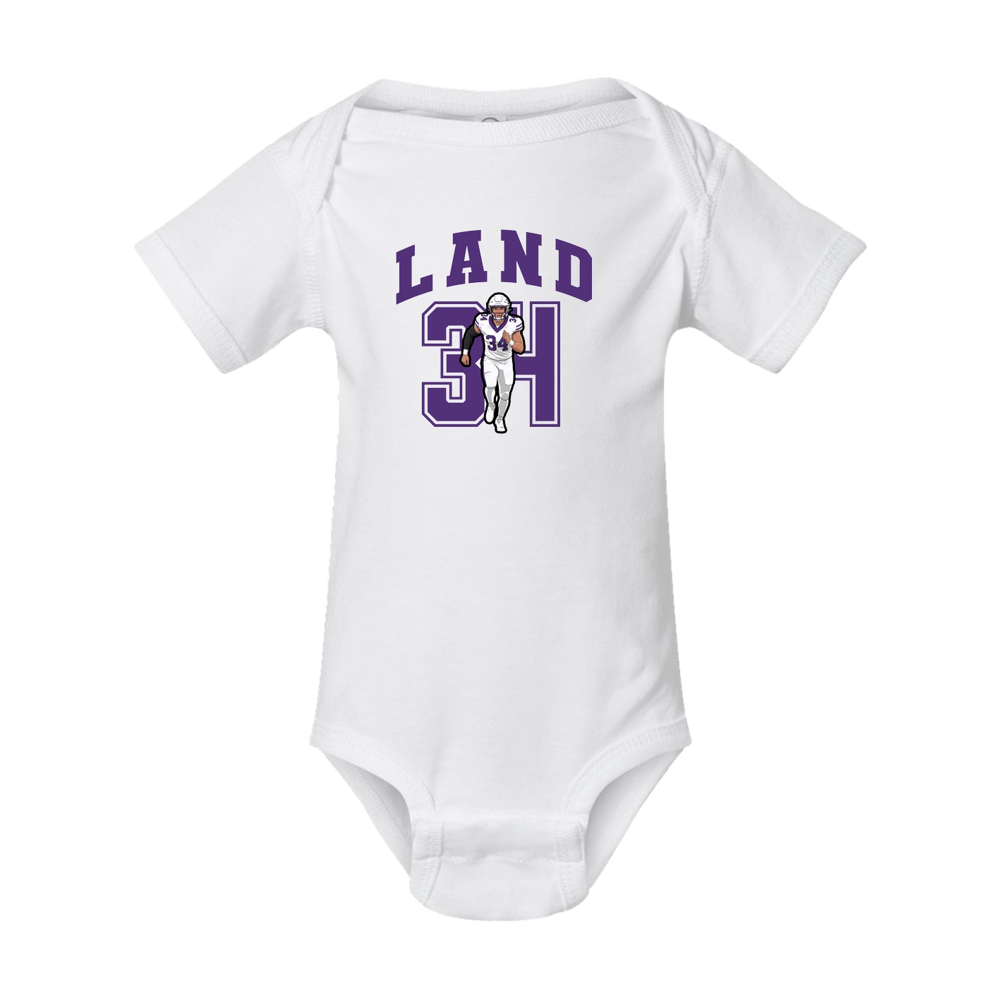 Baby Onesie — Number in White