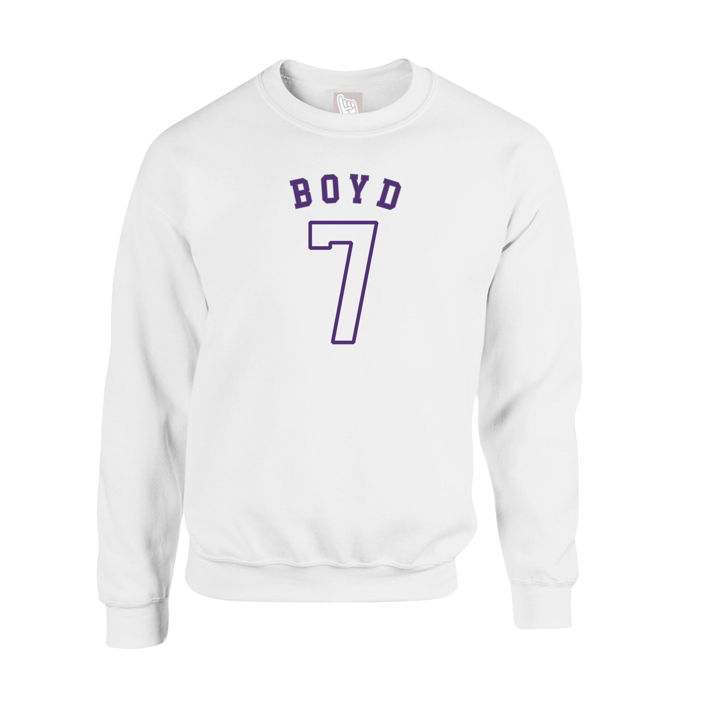 Fleece Crew — Shirsey Arch in White