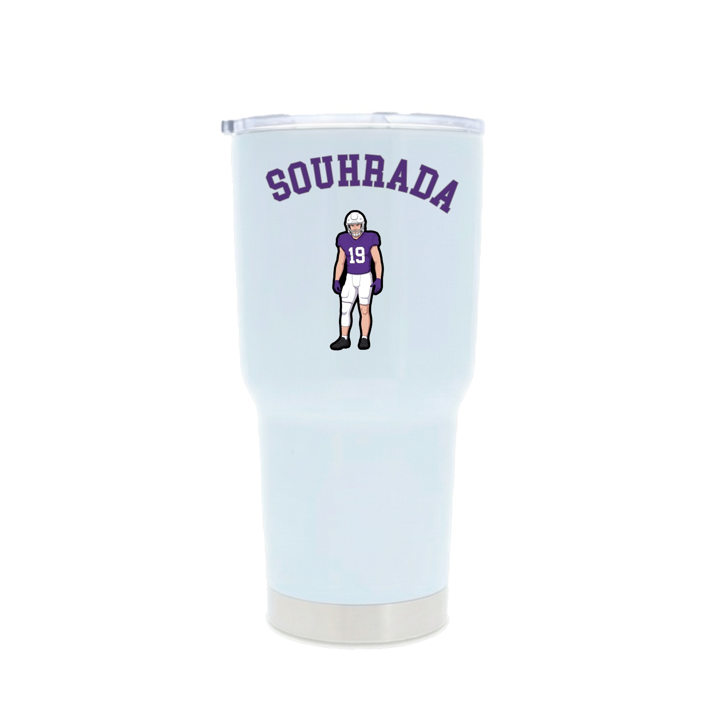 30oz Stainless Steel Tumbler — Shirsey Arch in White